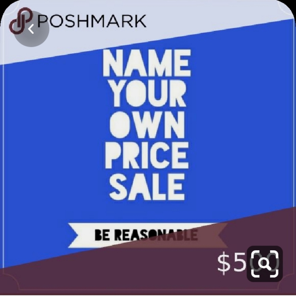 Name your own price sale